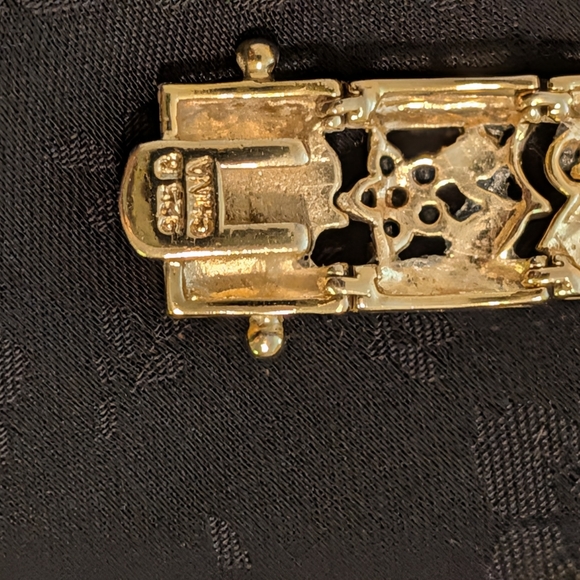 Gold Plated Solid Sterling Silver Ruby Sapphire Emerald Bracelet Floral Design - Picture 8 of 13